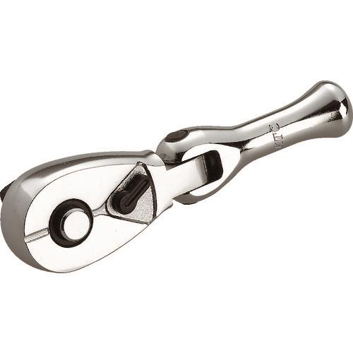 KTC 9.5sq.コンパクトフレックスショートラチェットハンドル 歯数36枚 差込角9.5mm 全長80mm