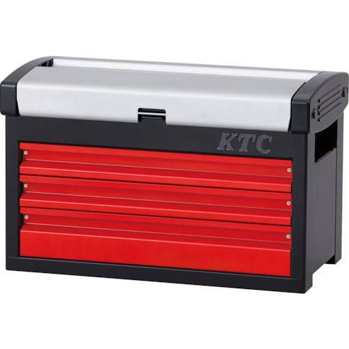 KTC スチール製工具箱 チェスト(3段3引出し) シルバー×レッド×ブラック 間口510×奥行275×高さ325mm