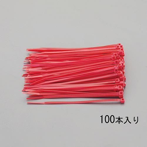 300x 4.8mm結束バンド(赤/100本