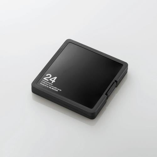 SD/micro SDカードケース(24枚収納/黒