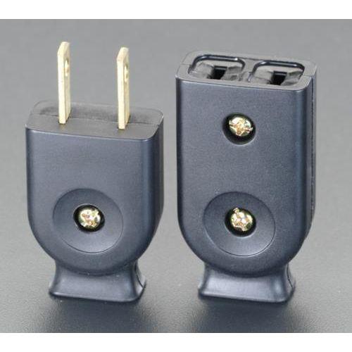 AC125V/15A 平型コネクターセット(黒)