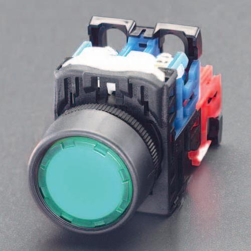 22/25mm 押しボタンスイッチ(LED/緑)