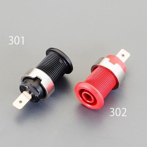 φ4mm パネルマウントソケット(赤)