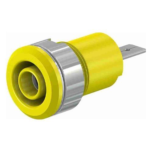 φ4mm パネルマウントソケット(黄)