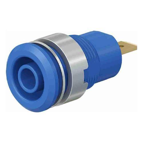 φ4mm/M12 パネルマウントソケット(青)
